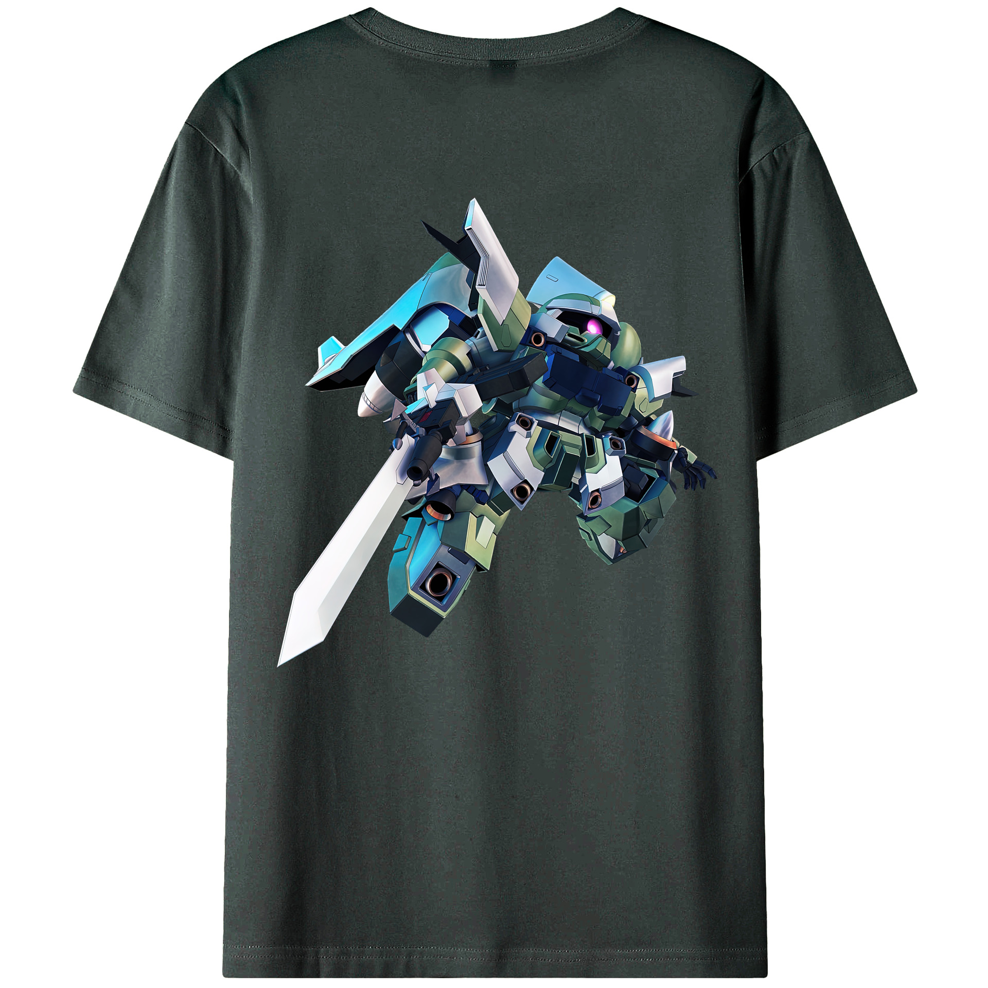 （画像用） 機動戦士ガンダム Mobile Suit Gundam 綿100％ メンズ半袖Tシャツ（バックプリント） 通気性